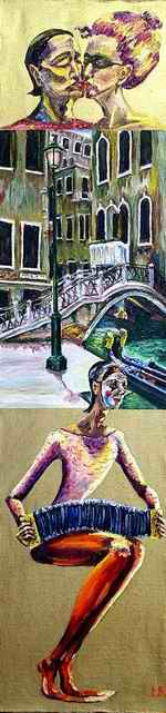 �Sad melody� (159x40) canvas, mixed technique, 2005