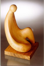 Chair #3 - 2001 from the "Centaurs" series. Cedar, oak 26.5�15.2�18.1